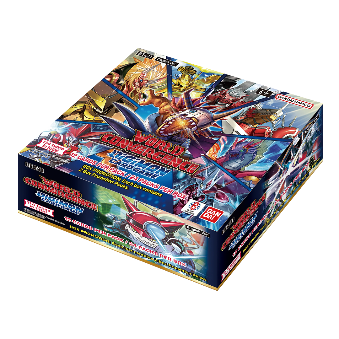Digimon Card Game - World Convergence (BT21) - Booster Box (24 Packs) Binderly Digimon Card Game - World Convergence (BT21) - Booster Box (24 Packs) Binderly
