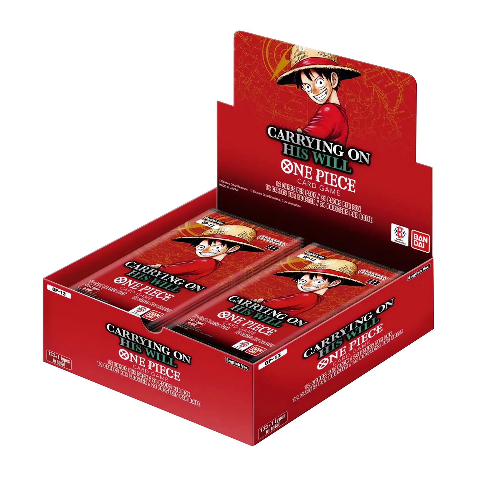 thumbnail interactive-video image 1 of One Piece Card Game: Carrying On His Will OP13 Booster Box (Japanese) – Bandai 1 of 5