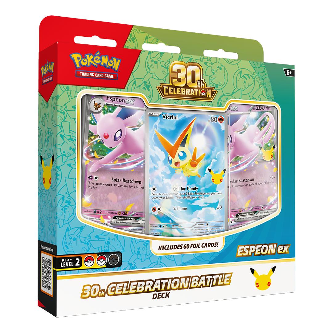 pokémon trading card game: heroes tin - espeon Pokemon TCG 30th Celebration - Battle Deck Cute yet majestic Deadpool, Trading Card (Rainbow Color:Sakura SET_GRADER_SGC