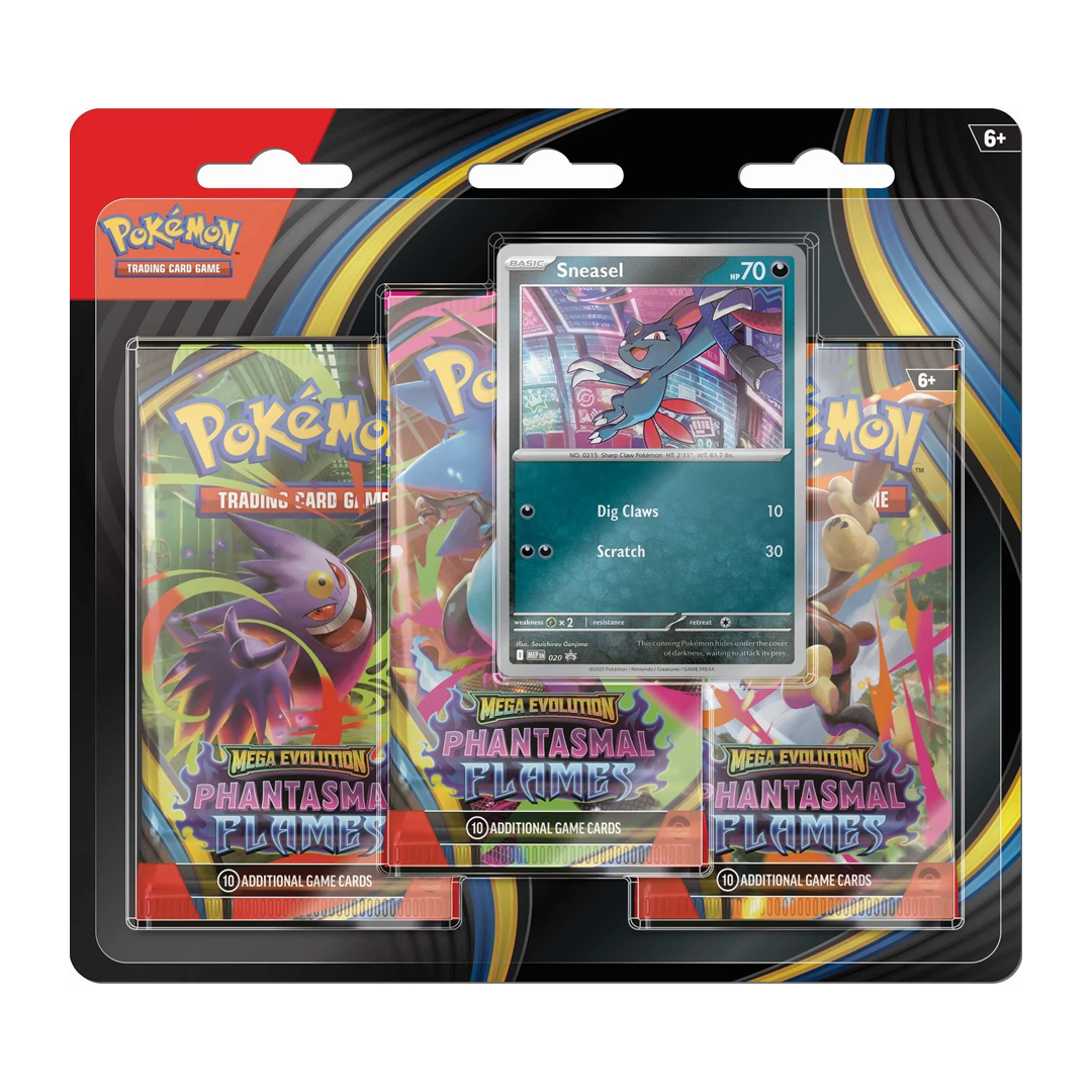 Pokémon TCG - Mega Evolution - Phantasmal Flames - 3 Pack - Sneasel