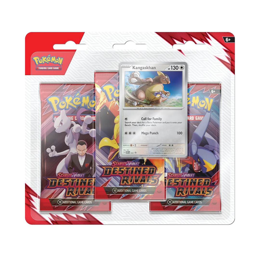 Pokemon TCG - Scarlet & Violet - Destined Rivals - 3-Pack Blister (Kangaskhan)