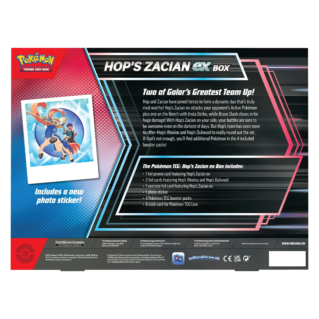 Pokemon TCG - Scarlet & Violet - Hop's Zacian Ex Collection Box
