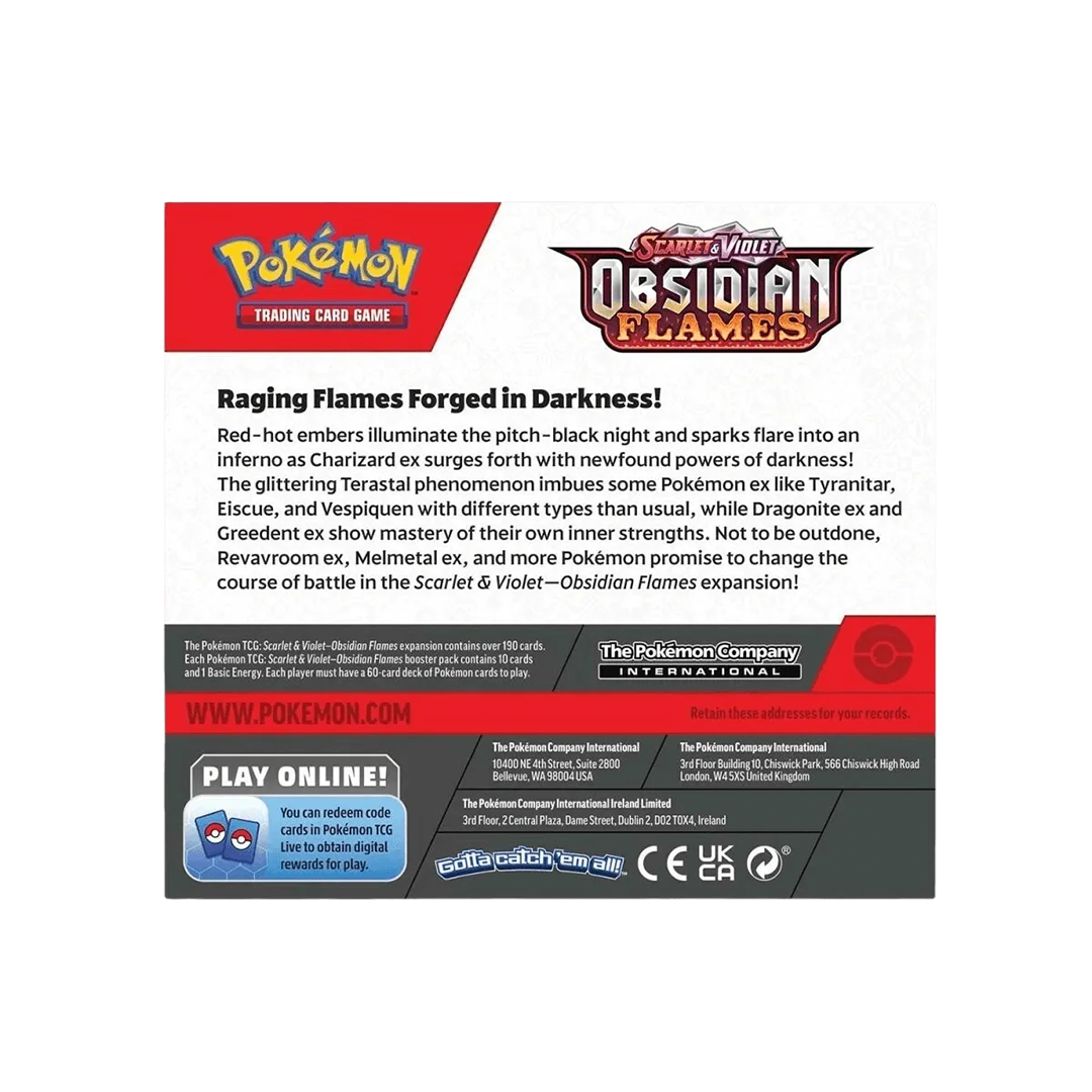 Pokemon TCG - Scarlet & Violet - Obsidian Flames - Booster Box (36 Packs)