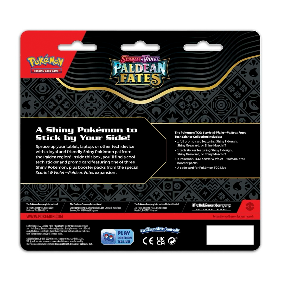 Pokemon TCG - Scarlet & Violet - Paldean Fates - Tech Sticker Collection - Fidough
