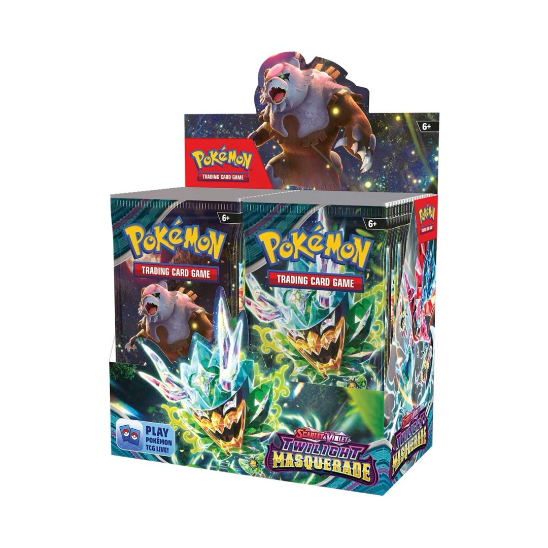 Pokemon TCG - Scarlet & Violet - Twilight Masquerade - Booster Box (36 Binderly Pokemon TCG - Scarlet & Violet - Twilight Masquerade - Booster Box (36 Binderly