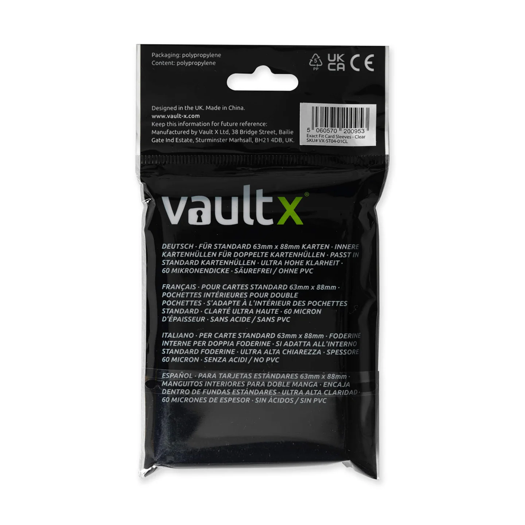 Vault X - Exact Fit Card Sleeves (100 Pack)