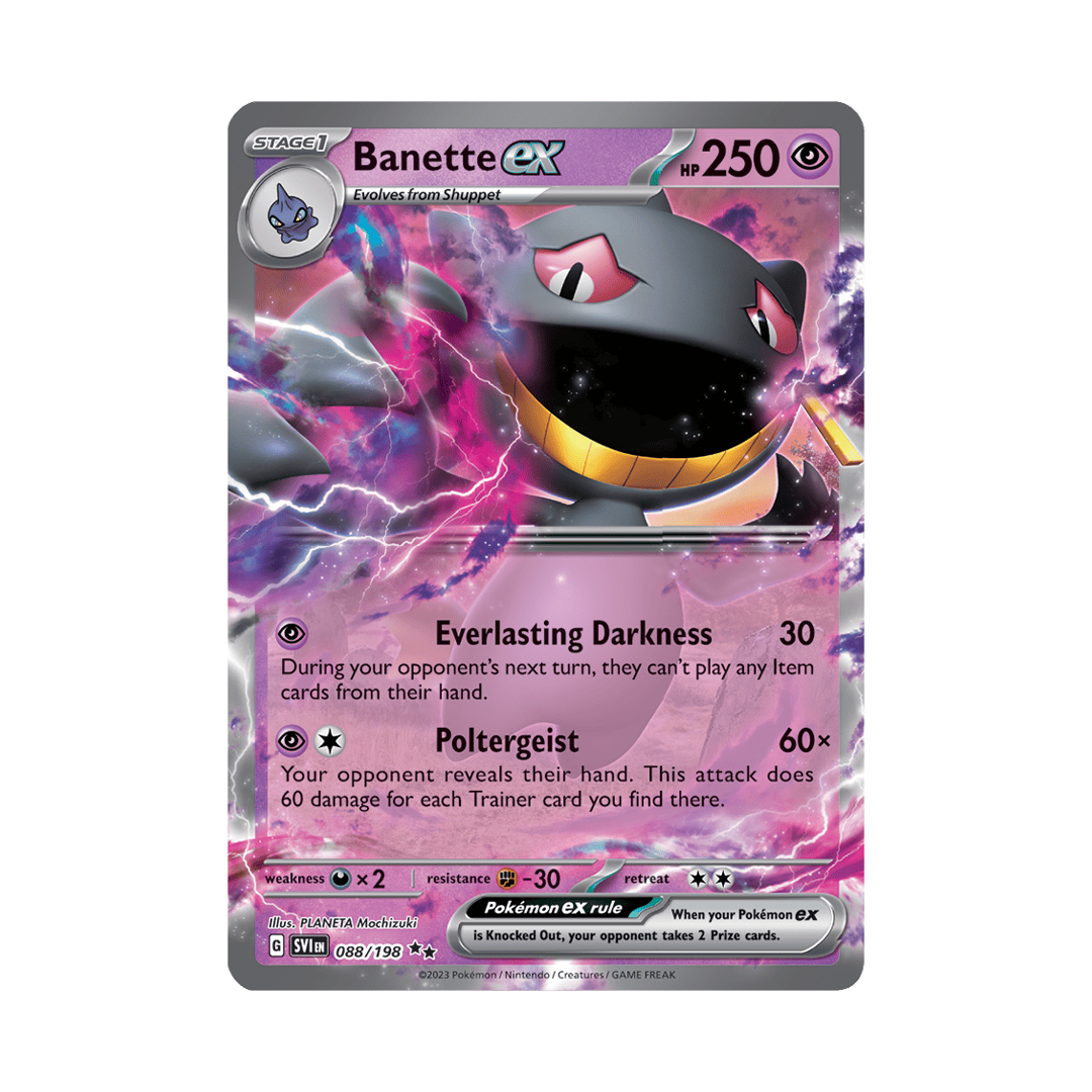 Banette ex - Scarlet & Violet - Base Set - Double Rare - 088/198