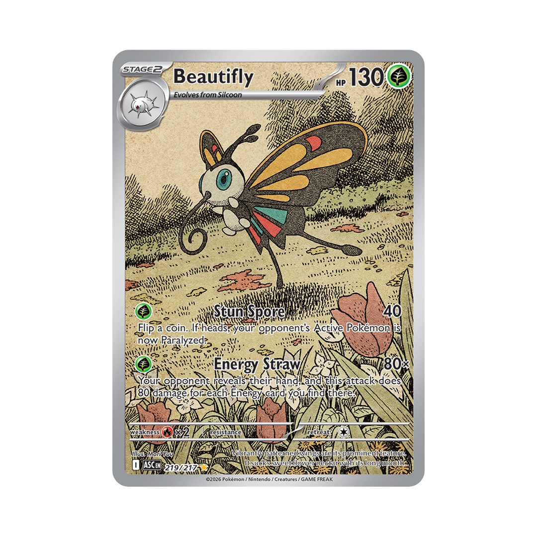Beautifly - Ascended Heroes - Illustration Rare - 219/217
