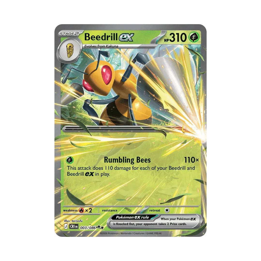 Beedrill ex - Chaos Rising - Double Rare - 003/086