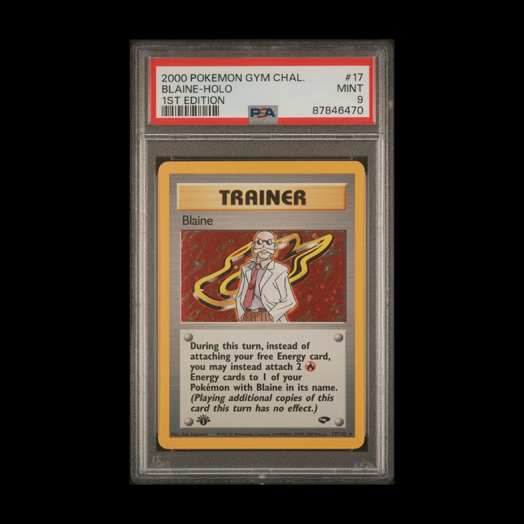 Blaine - Gym Challenge - 1st Edition - Holo Rare - 17/132 - PSA 9
