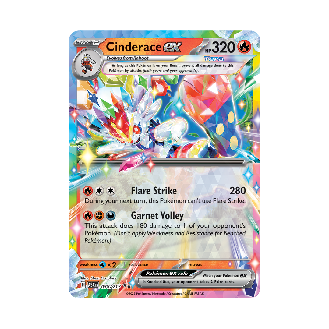 Cinderace ex - Ascended Heroes - Double Rare - 038/217