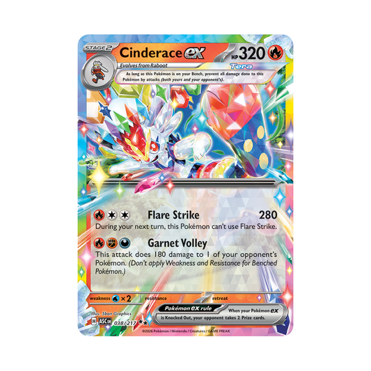 Cinderace ex - Ascended Heroes - Double Rare - 038/217