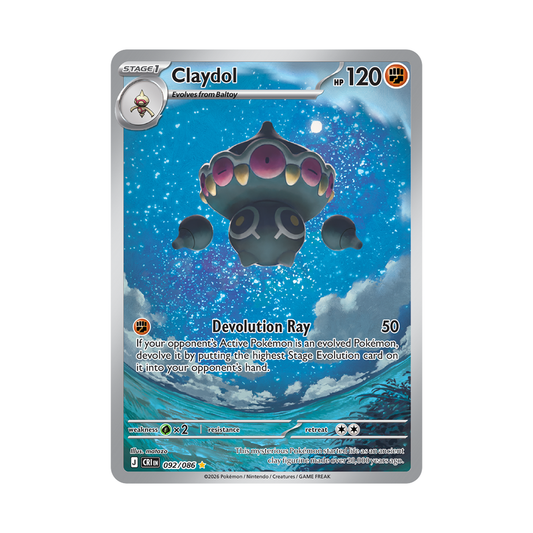 Claydol - Chaos Rising - Illustration Rare - 092/086