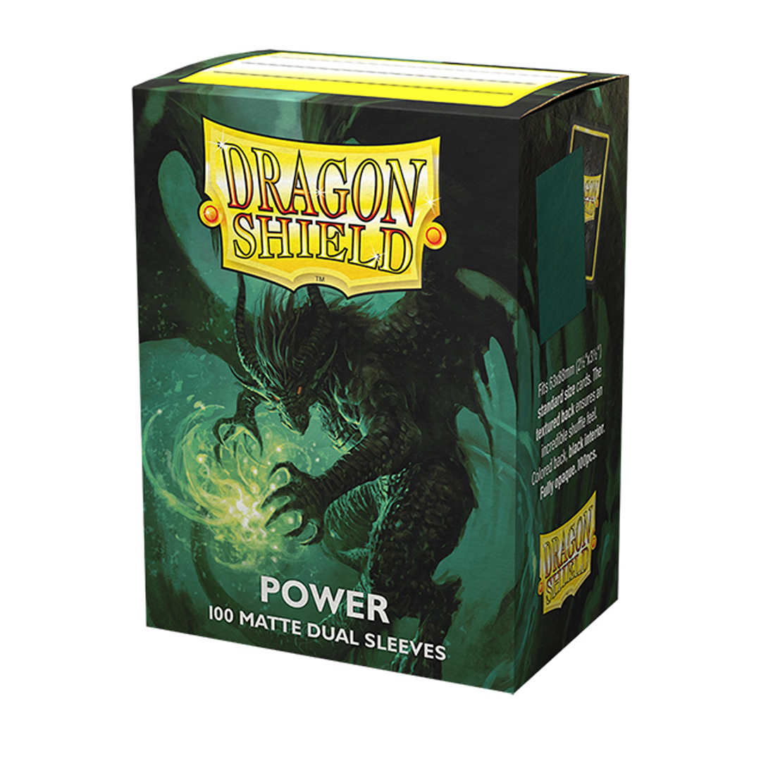 Dragon Shield - Dual Matte Art - Standard Size - Limited Edition Metallic Power Green (100pk)