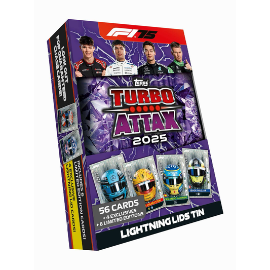 Topps - F1 Turbo Attax 2025 - Mega Tins (Lightning Lids)