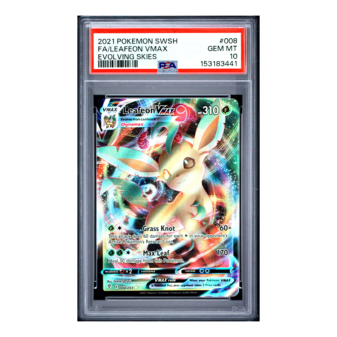 Leafeon VMAX 008/203 - Evolving Skies Ultra Rare - PSA 10