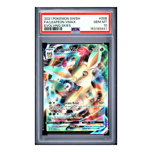 Leafeon VMAX 008/203 - Evolving Skies Ultra Rare - PSA 10