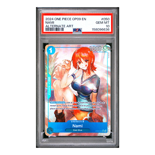 Nami OP09-050 - Emperors in the New World Alternate Art - PSA 10