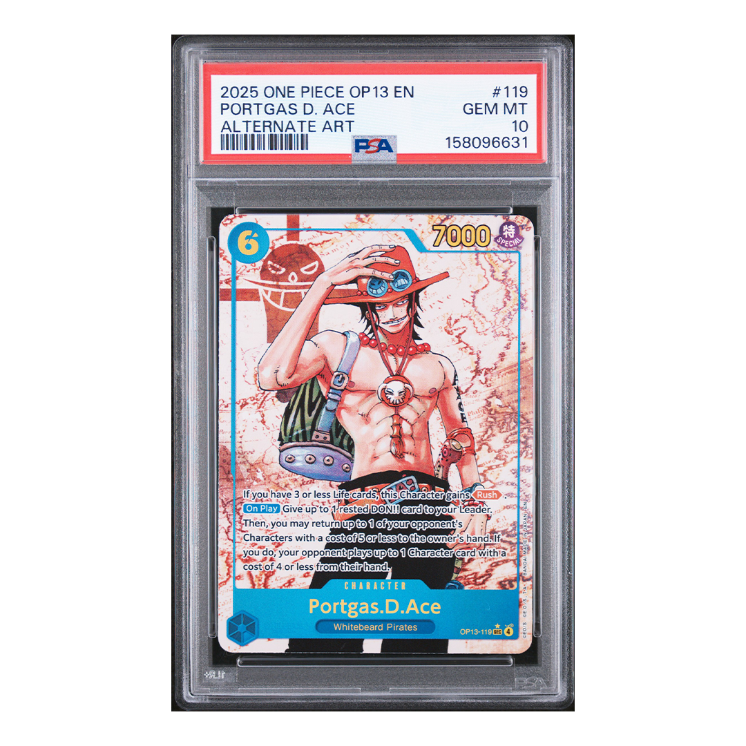 Portgas D. Ace OP13-119 - Carrying On His Will Alternate Art - PSA 10