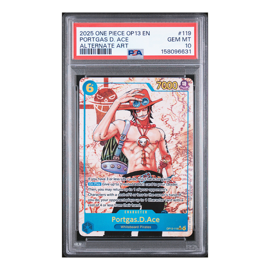 Portgas D. Ace OP13-119 - Carrying On His Will Alternate Art - PSA 10