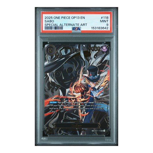 Sabo OP07-118 - Carrying On His Will Special Rare - PSA 9