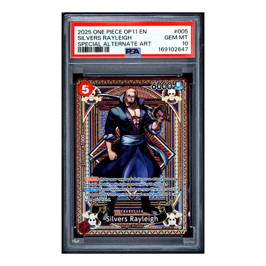 Silvers Rayleigh OP09-005 - A Fist of Divine Speed Special Rare - PSA 10