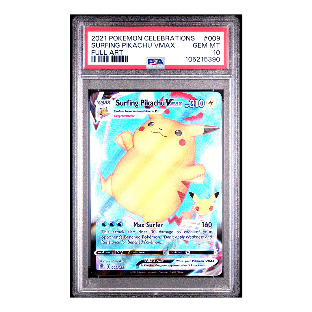 Surfing Pikachu VMAX 009/025 - Celebrations Ultra Rare - PSA 10