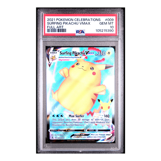 Surfing Pikachu VMAX 009/025 - Celebrations Ultra Rare - PSA 10