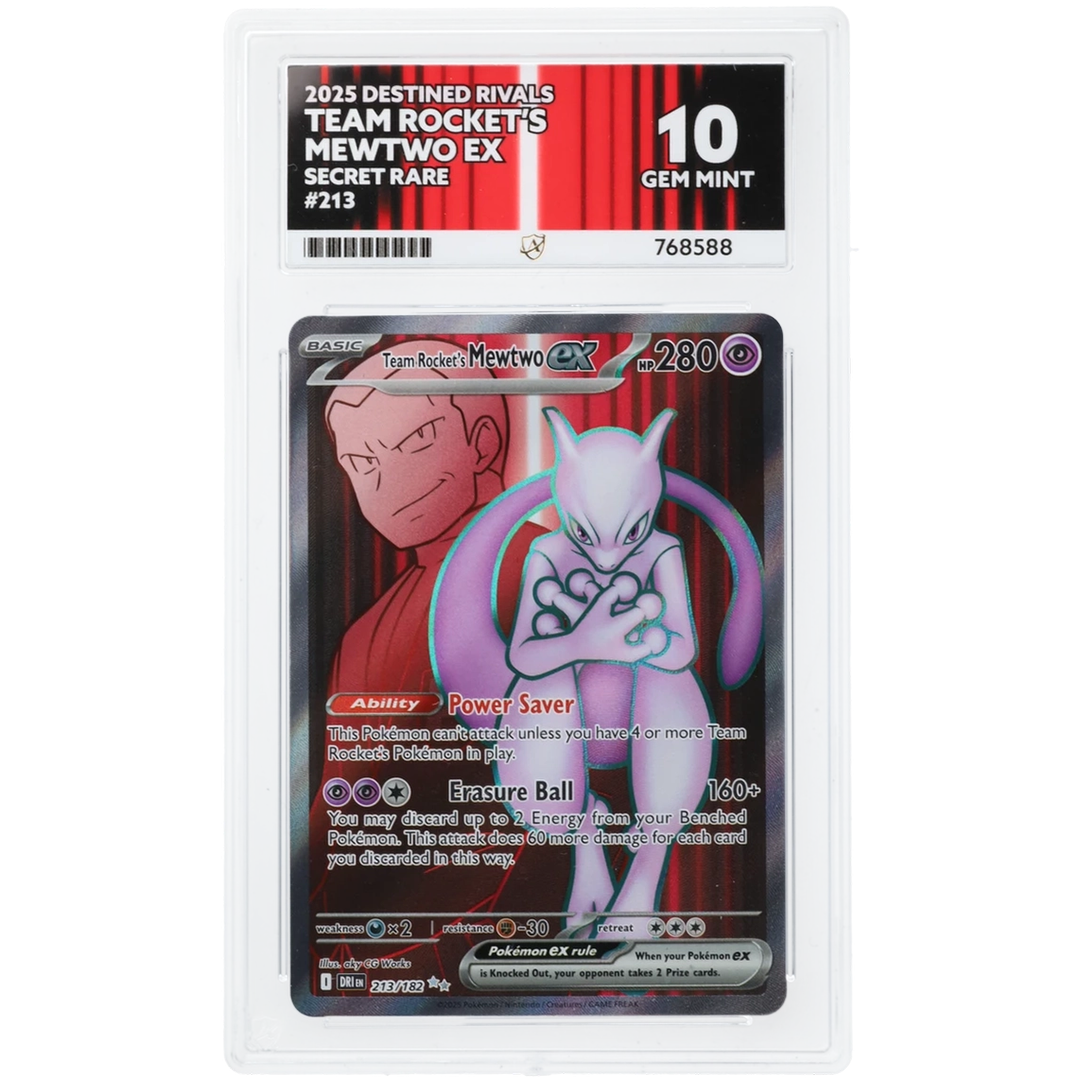 Team Rocket's Mewtwo ex 213/182 - Destined Rivals Ultra Rare - ACE 10