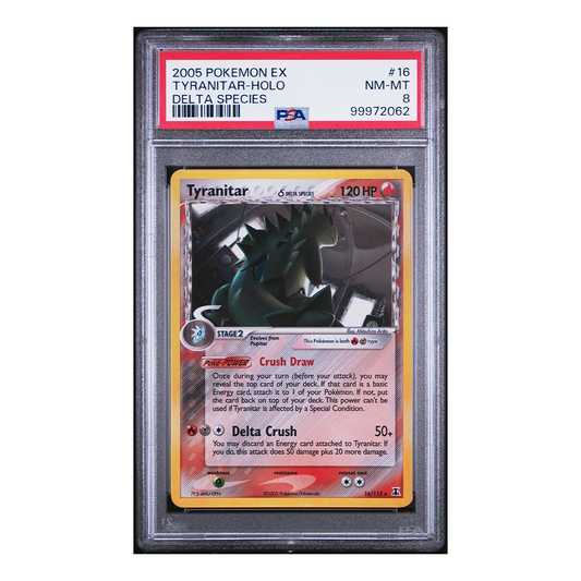 Tyranitar 16/113 - EX Delta Species Holo Rare - PSA 8