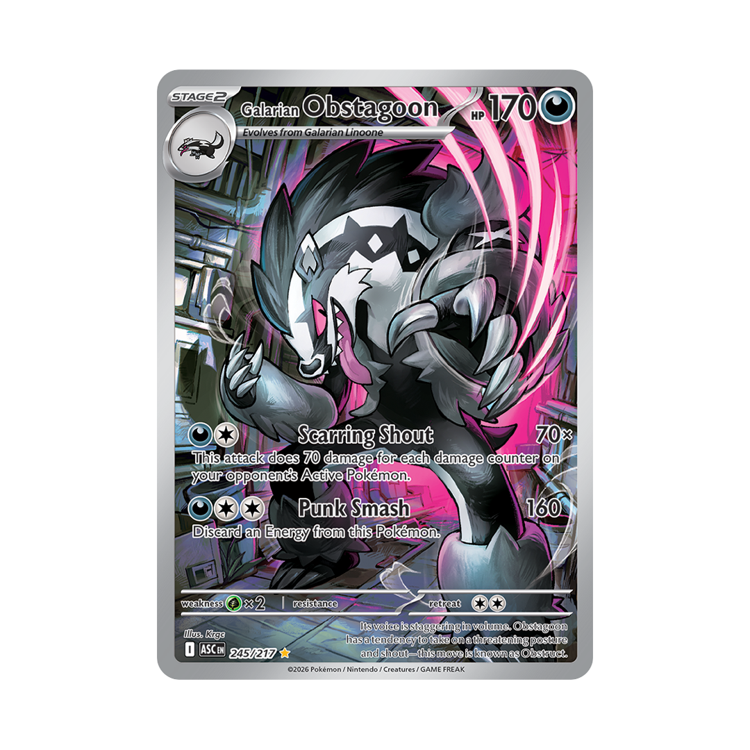 Galarian Obstagoon - Ascended Heroes - Illustration Rare - 245/217