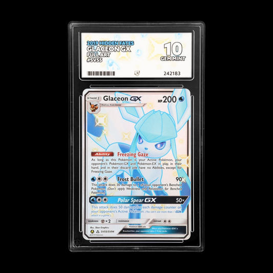 Glaceon GX - Hidden Fates: Shiny Vault - Shiny Holo Rare - SV55/SV94 - ACE 10