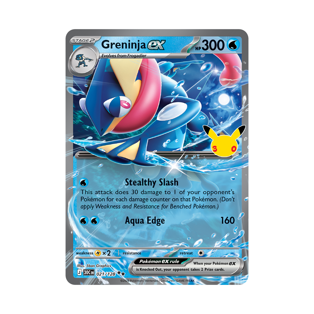 Greninja ex - 30th Celebration - Double Rare - 021/128