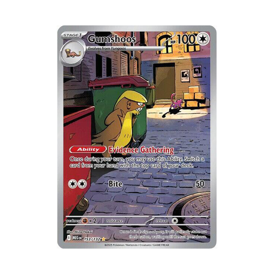 Gumshoos - Mega Evolution Base Set - Illustration Rare - 153/132