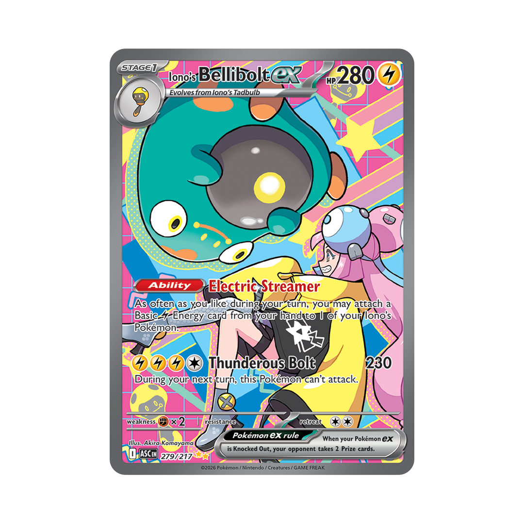 Iono's Bellibolt Ex 279/217 - Ascended Heroes Special Illustration Rare
