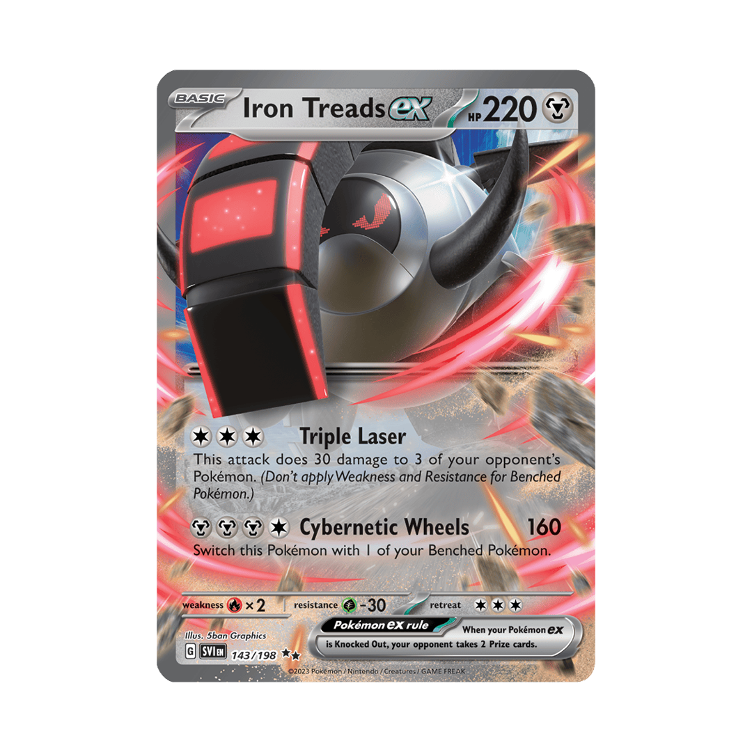 Iron Treads ex - Scarlet & Violet - Base Set - Double Rare - 143/198