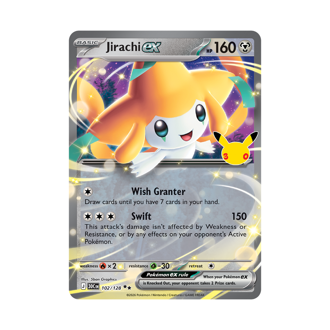Jirachi ex - 30th Celebration - Double Rare - 102/128
