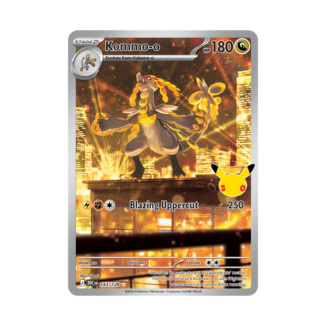 Kommo-o - 30th Celebration - Illustration Rare - 143/128