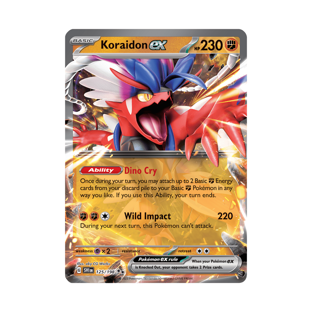 Koraidon ex - Scarlet & Violet - Base Set- Double Rare - 125/198