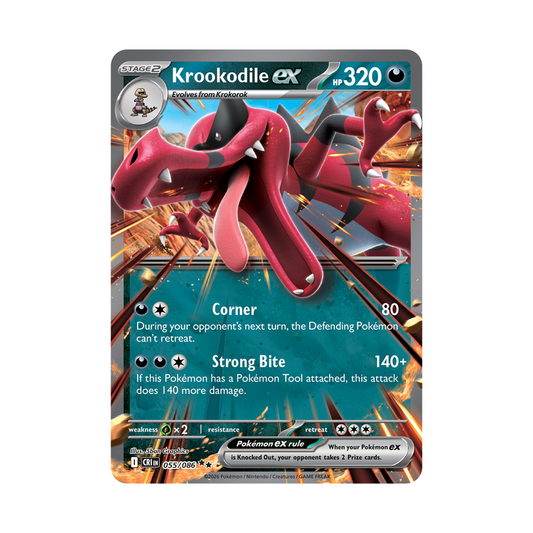 Krookodile ex - Chaos Rising - Double Rare - 055/086
