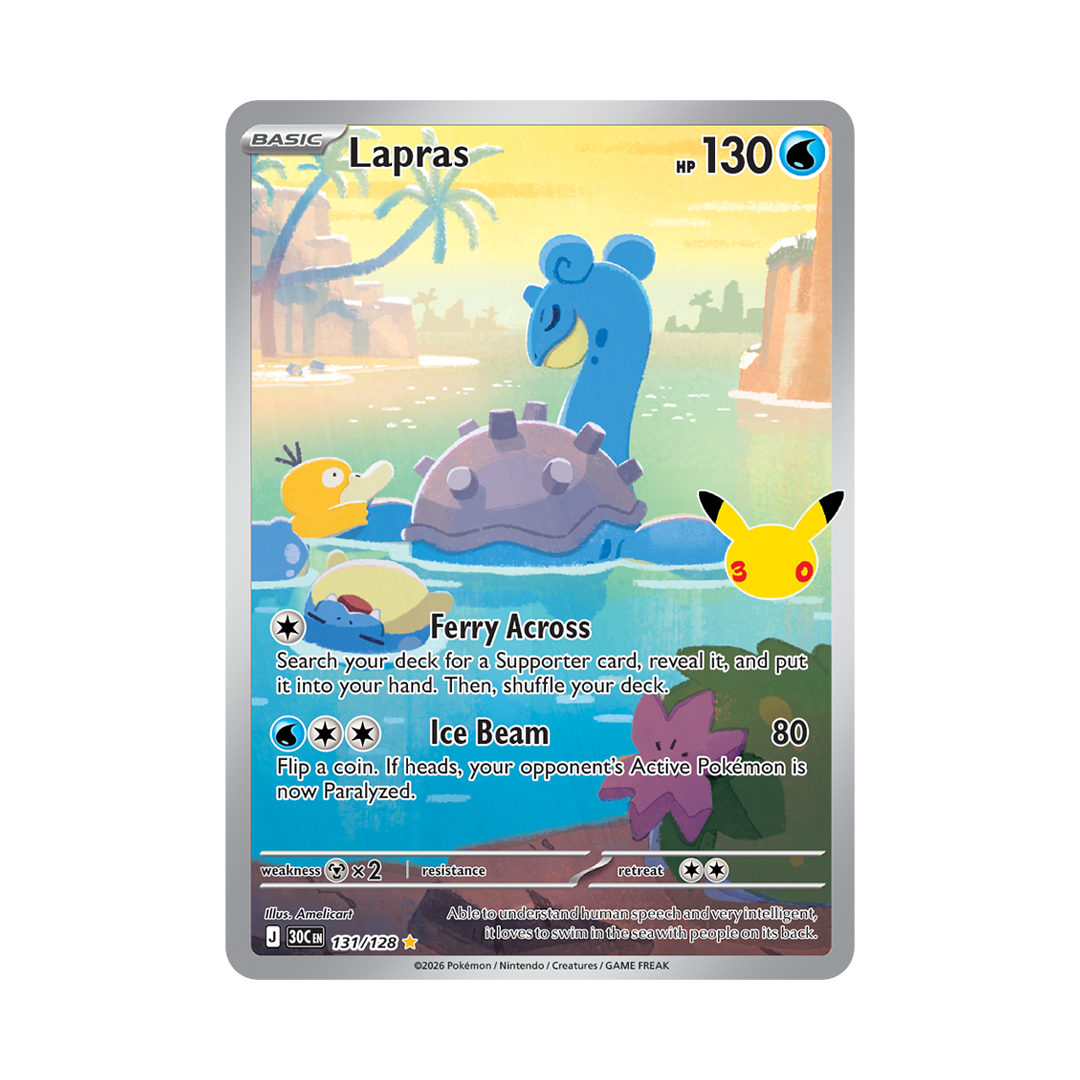 Lapras - 30th Celebration - Illustration Rare - 131/128