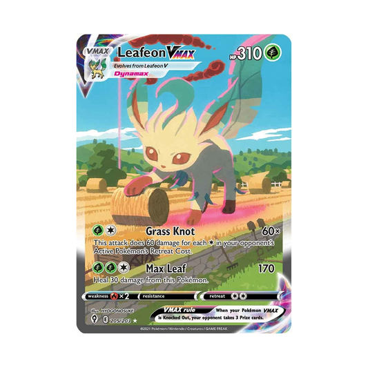 Leafeon VMAX (Alternate Art Secret) 205/203 - Evolving Skies Secret Rare