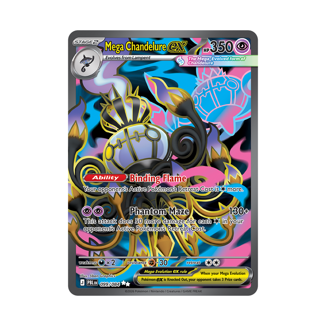 Mega Chandelure ex - Pitch Black - Ultra Rare - 099/084