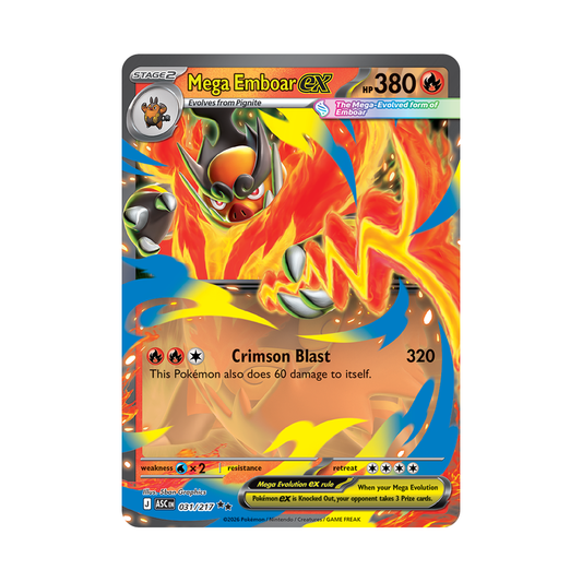 Mega Emboar ex - Ascended Heroes - Double Rare - 031/217