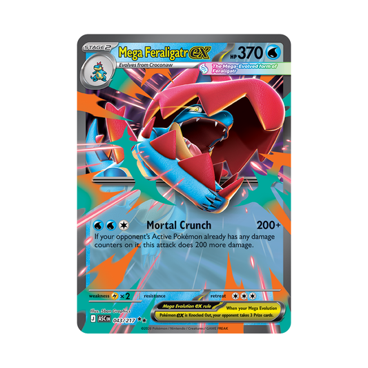 Mega Feraligatr ex - Ascended Heroes - Double Rare - 043/217