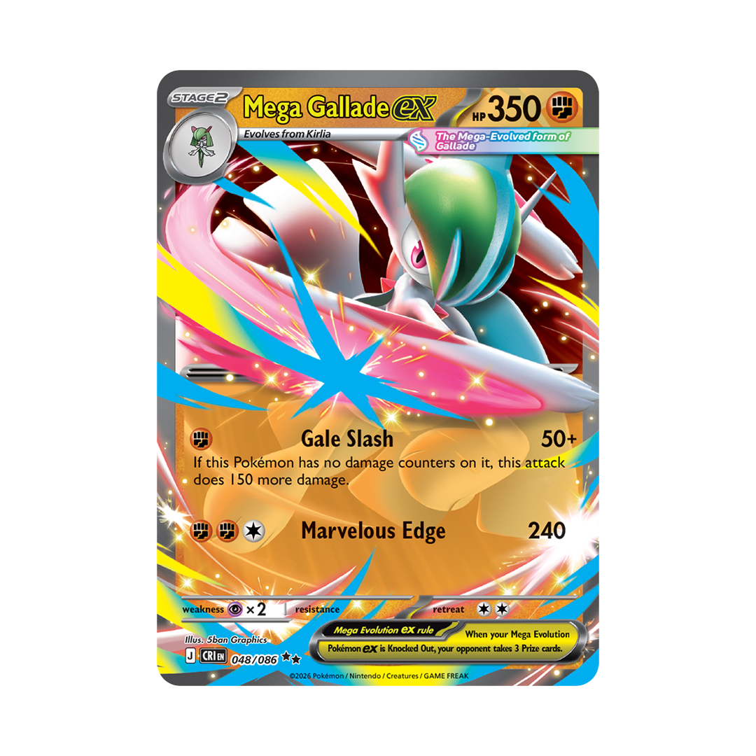 Mega Gallade ex - Chaos Rising - Double Rare - 048/086