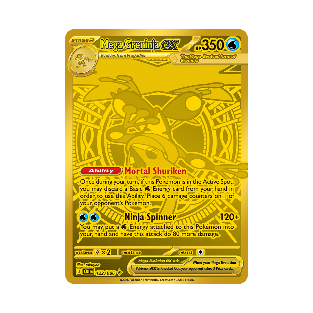 Mega Greninja ex - Chaos Rising - Mega Hyper Rare - 122/086