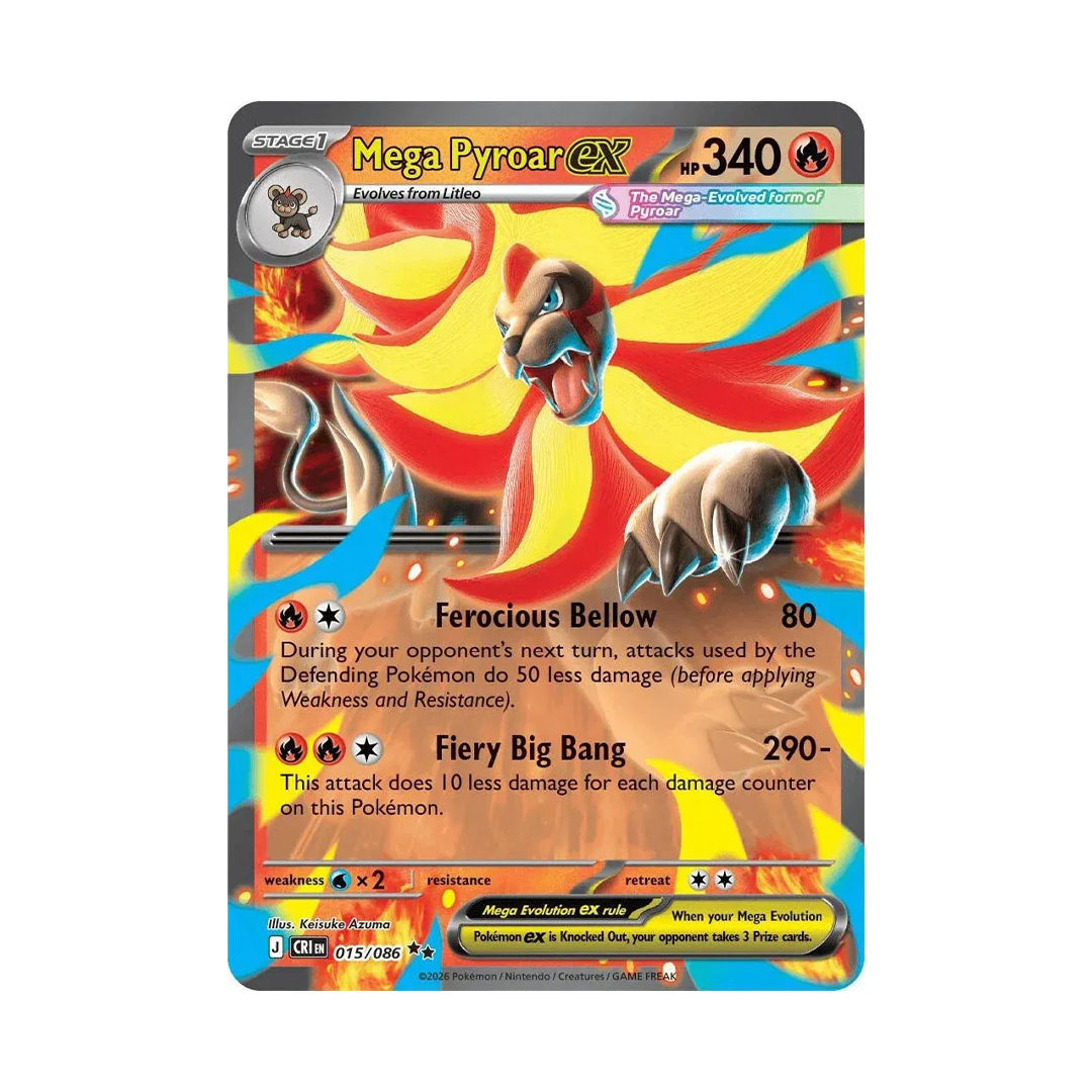 Mega Pyroar ex - Chaos Rising - Double Rare - 015/086