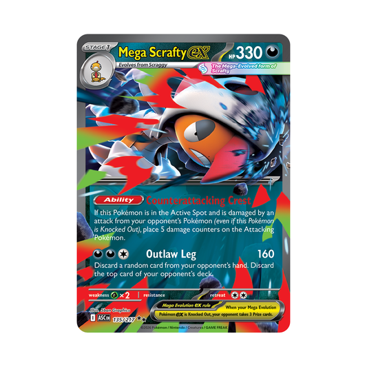 Mega Scrafty ex - Ascended Heroes - Double Rare - 135/217