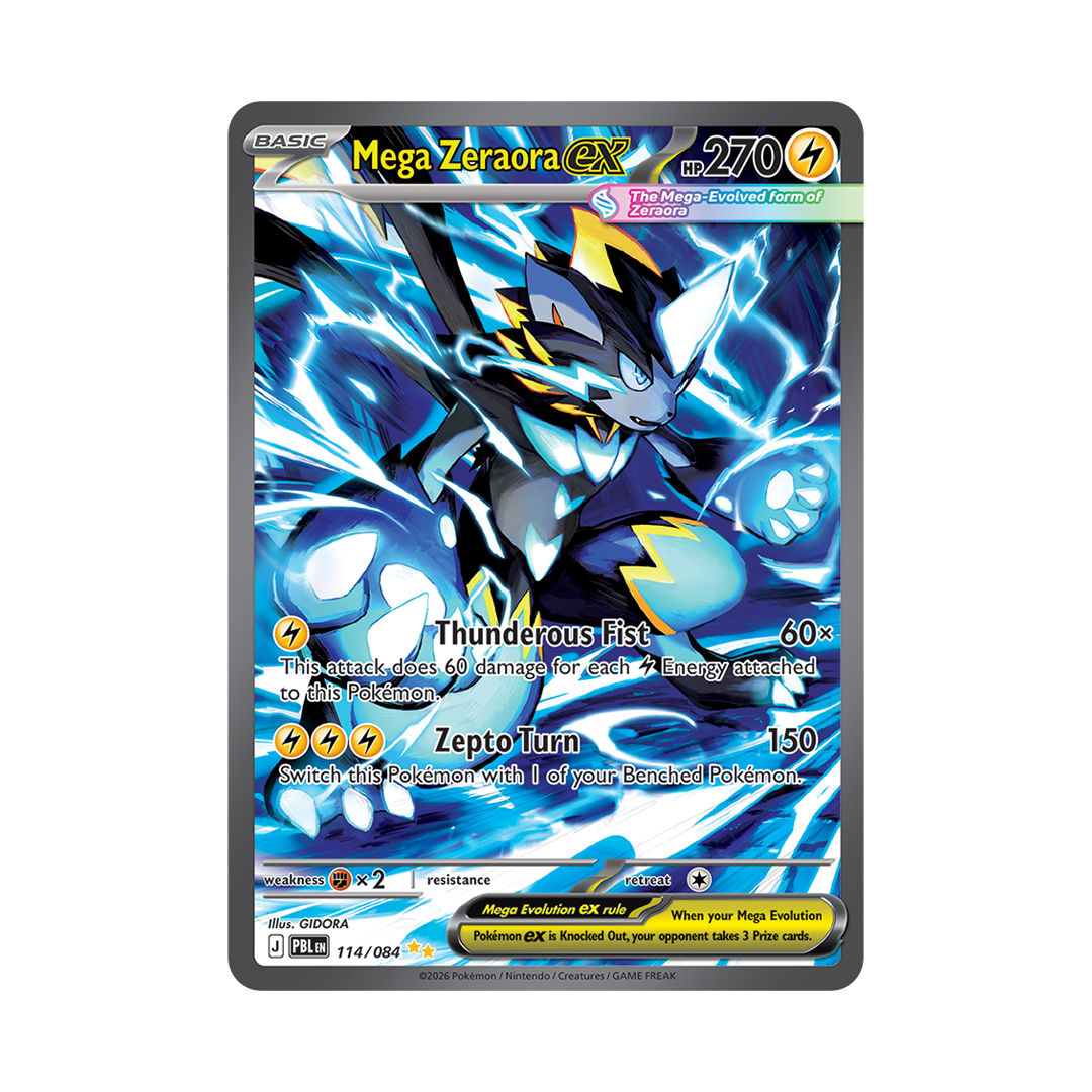 Mega Zeraora ex - Pitch Black - Special Illustration Rare - 114/084